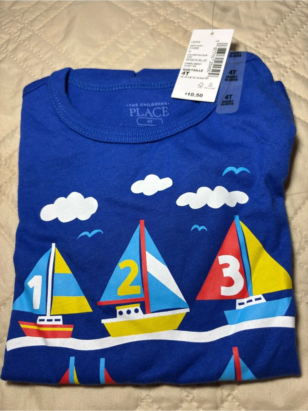 Children's Place 4T Sailboat Number Graphic Tee